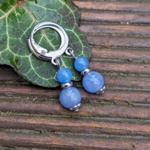 Naušnice z minerálního kamene modrého avanturínu