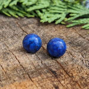 Naušnice z minerálního kamene lapisu lazuli