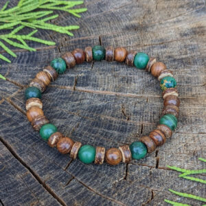 pánský náramek z minerálního kamene afrického jadeitu